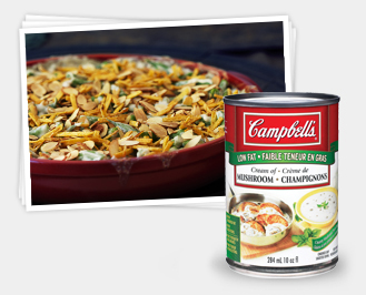 green bean casserole and cream of mushroom soup